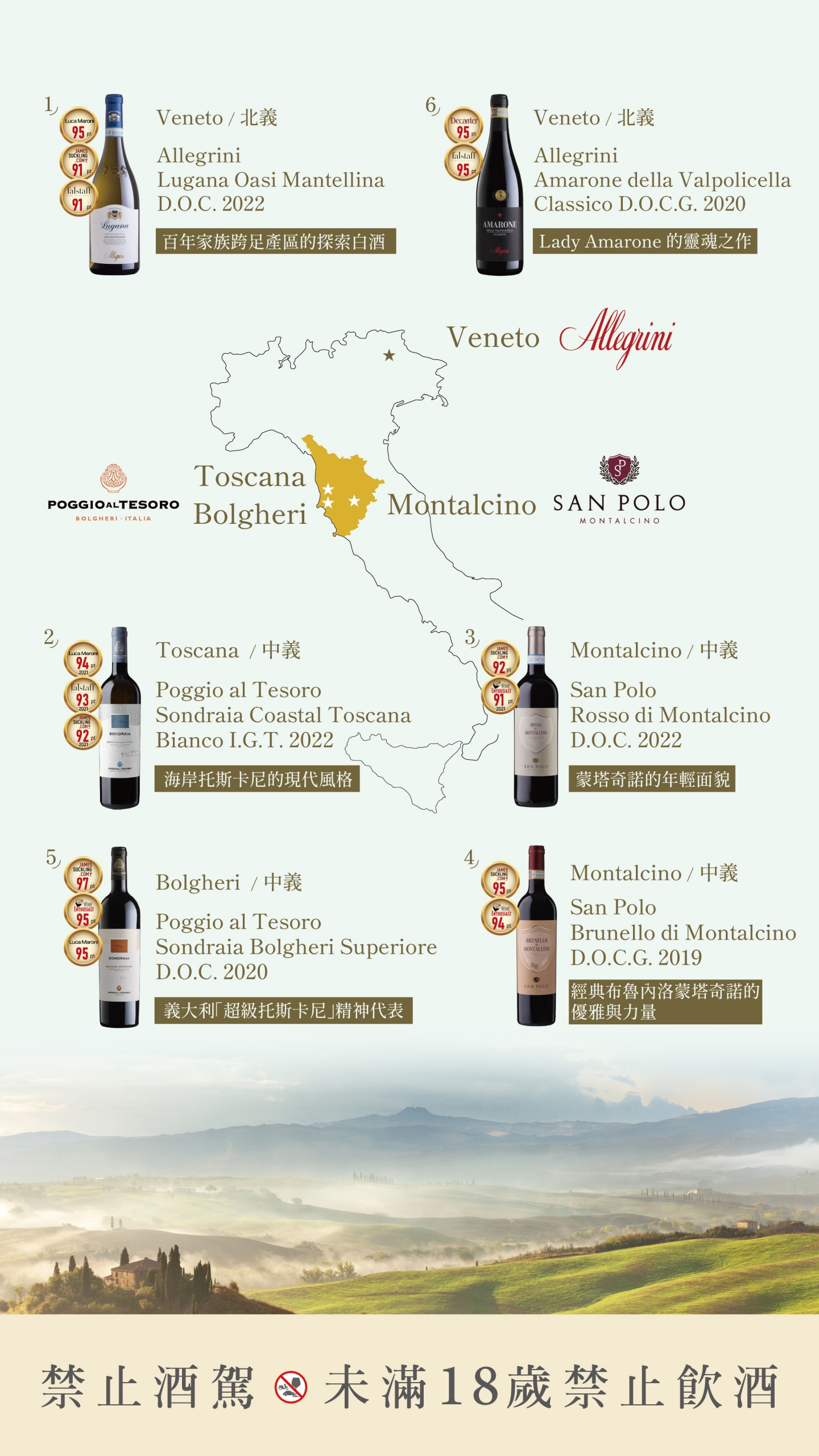 【台中】跟隨Lady Amarone，認識義大利葡萄酒的經典與傳承 品酒會 產區說明