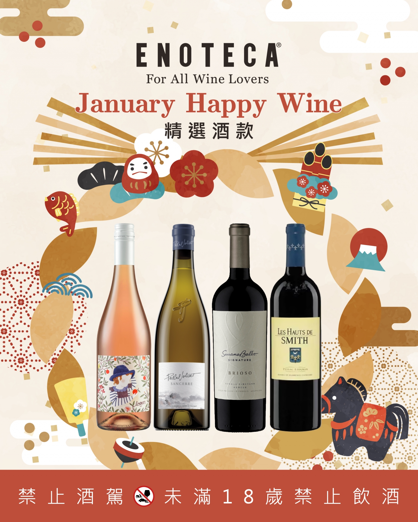 January Happy Wine | 1月份精選酒款（會員福利）